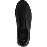 Manfield - Zwarte Leren Loafers - Leer - Zoolhoogte 3 cm