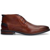 Manfield Black Label leren veterschoenen cognac
