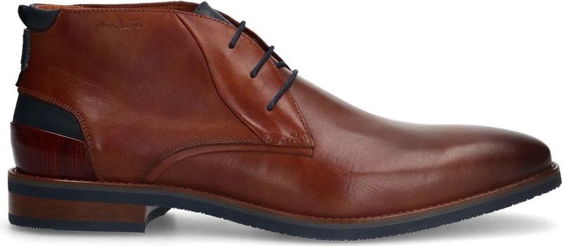 Manfield Black Label leren veterschoenen cognac
