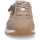 No Stress - Dames - Taupe nubuck sneakers met rits