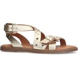 No Stress - Dames - Gouden leren sandalen met studs