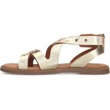 No Stress - Dames - Gouden leren sandalen met studs