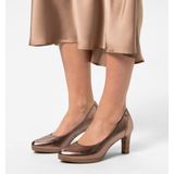 Manfield - Bronzen Leren Pumps - Memory Foam