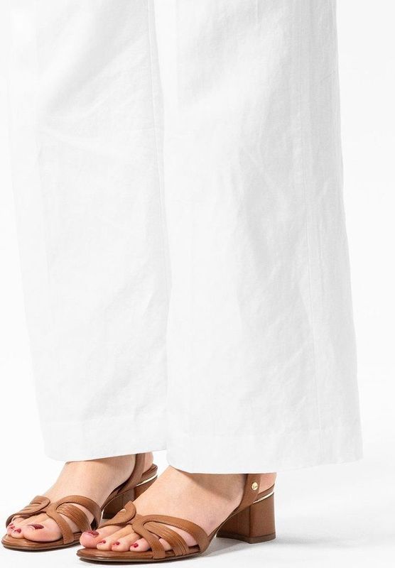 No Stress - Dames - Cognac leren sandalen met hak