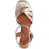 No Stress - Dames - Gouden leren sandalen met hak