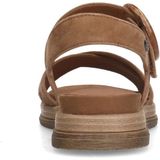 Manfield - Beige Leren Plateausandalen - Schoenen - Beige
