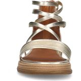 No Stress - Dames - Gouden leren sandalen met bandjes
