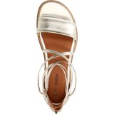 No Stress - Dames - Gouden leren sandalen met bandjes
