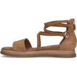 Manfield - Beige Nubuck Sandalen - Leer - Memory Foam Voetbed