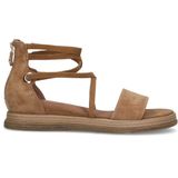 Manfield - Beige Nubuck Sandalen - Leer - Memory Foam Voetbed