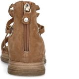 Manfield - Beige Nubuck Sandalen - Leer - Memory Foam Voetbed