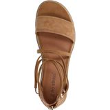 Manfield - Beige Nubuck Sandalen - Leer - Memory Foam Voetbed