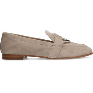 Manfield - Suède Loafers - Beige - Leer Voering