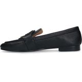 Manfield - Zwarte Loafers - Leer - Gouden Detail