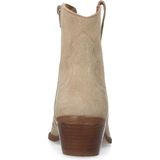 Manfield - Dames - Beige suède cowboy laarzen - Maat 36