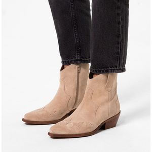 Manfield - Cowboylaarzen - Beige - Suède