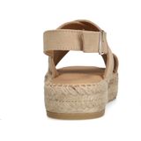 Manfield suède sandalen beige