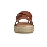 Manfield - Dames - Bruine leren sandaal