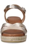 Manfield - Sleehakken - Goudkleurig - Leer - Gespsluiting