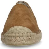 Manfield - Espadrilles - Cognac - Suède - Platte Zool