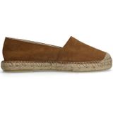Manfield - Espadrilles - Cognac - Suède - Platte Zool