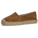 Manfield - Espadrilles - Cognac - Suède - Platte Zool
