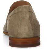 Manfield - Heren - Taupe Loafers - Suède - Platte Hak 1 cm