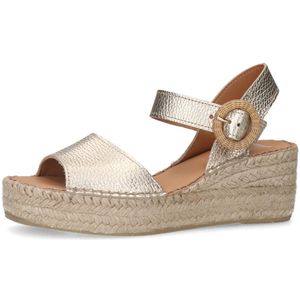 Manfield - Sleehakken - Goud - Leren - Gespsluiting