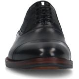 Manfield - Veterschoenen - Zwart - Leer