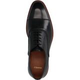 Manfield - Veterschoenen - Zwart - Leer