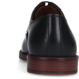 Manfield - Veterschoenen - Zwart - Leer