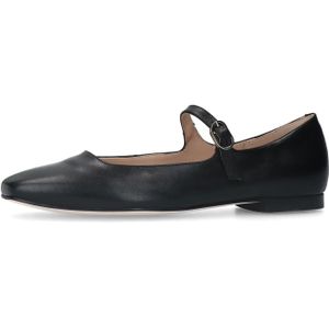 Manfield - Instappers - Zwart - Leer