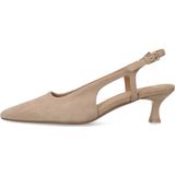 Manfield - Slingback Pumps - Beige - Suède