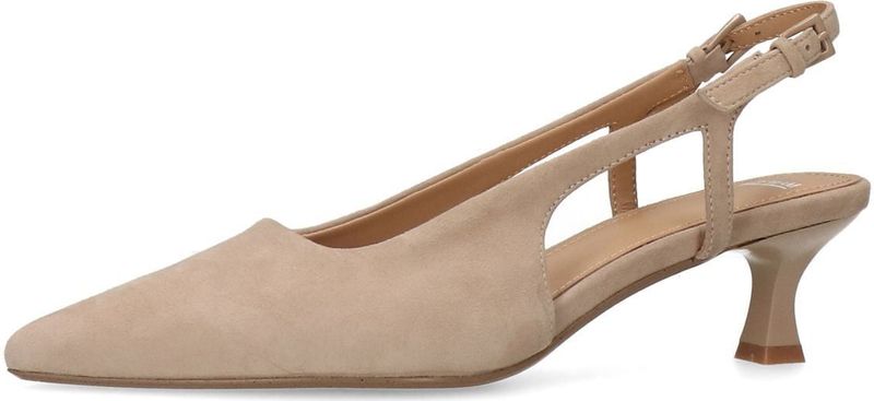 Manfield - Slingback Pumps - Beige - Suède