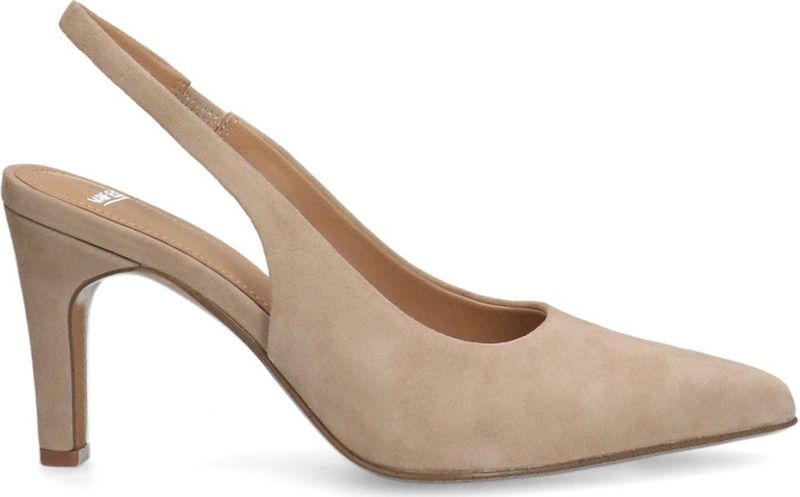 Manfield - Slingback Pumps - Beige - Suède