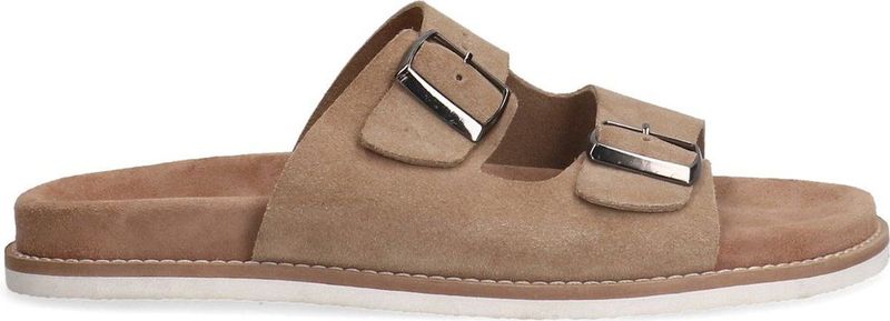 Manfield - Slippers - Beige - Suède