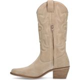 Beige suède cowboylaarzen