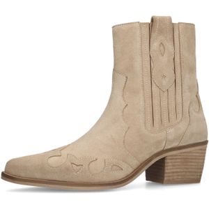 Beige suède cowboylaarzen