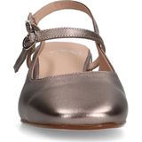 Manfield - Metallic Slingback Pumps - Beige - Leer