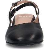 Manfield - Dames - Zwarte leren slingbacks