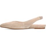 Manfield - Slingback Loafers - Beige - Suède - Leer Voering