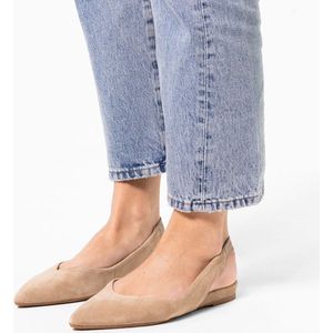 Slipper - Beige - Imitatieleer - Getextureerd Voetbed