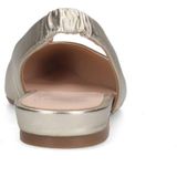 Manfield - Ballerina's - Geel - Leer - Zilverkleurige Enkelband