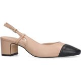 Manfield - Slingback Pumps - Beige - Leer