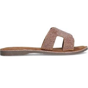Manfield - Roze Sandalen - Leer - Parel Details
