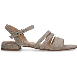Manfield - Dames - Gouden glitter sandalen