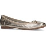 Manfield - Gouden Leren Ballerina's - Instappers - Goudkleurig - Leer