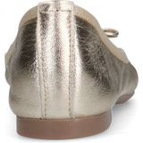 Manfield - Gouden Leren Ballerina's - Instappers - Goudkleurig - Leer