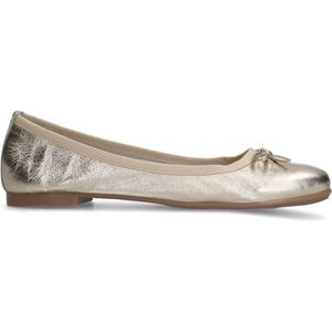 Manfield - Gouden Leren Ballerina's - Instappers - Goudkleurig - Leer