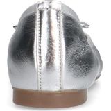 Manfield - Ballerina's - Grijs - Leer - Zilverkleurige Ballerina's